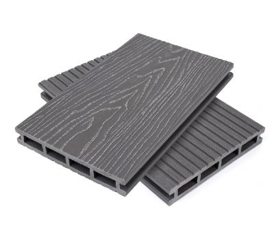 Террасная доска пустотелая ДПК Серый от производителя NanoWood по цене 490 р Террасная доска пустотелая ДПК Серый от производителя NanoWood по цене 490 р