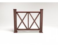 Ограждение ДПК цвет Шоколад Сборка №7