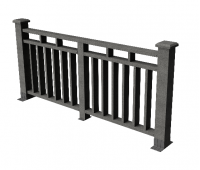 Декоративные ограждения ДПК " Европа", Серый базальт, шлифованное Декоративные ограждения ДПК " Европа", Серый базальт, шлифованное