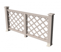 Декоративные ограждения ДПК " Ламбет", Выбеленный дуб, шлифованное Декоративные ограждения ДПК " Ламбет", Выбеленный дуб, шлифованное
