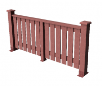 Декоративные ограждения ДПК "Вилидж", Мербау, шлифованное Декоративные ограждения ДПК "Вилидж", Мербау, шлифованное