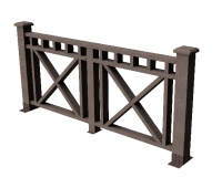 Декоративные ограждения ДПК "Виктория", Венге, шлифованное Декоративные ограждения ДПК "Виктория", Венге, шлифованное