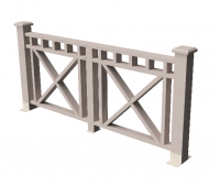 Декоративные ограждения ДПК "Виктория", Выбеленный дуб, шлифованное Декоративные ограждения ДПК "Виктория", Выбеленный дуб, шлифованное