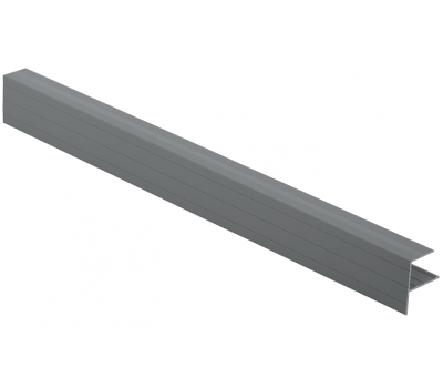 F-профиль закрывающий Серый от производителя GrinderDeco по цене 759 р F-профиль закрывающий Серый от производителя GrinderDeco по цене 759 р