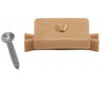 Кклипса с саморезом пластиковая, шовный монтаж Бежевый Кклипса с саморезом пластиковая, шовный монтаж Бежевый