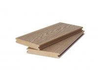 Террасная доска ДПК ( 3D фактура дерева ) полнотелая двухсторонняя Песочный Террасная доска ДПК ( 3D фактура дерева ) полнотелая двухсторонняя Песочный