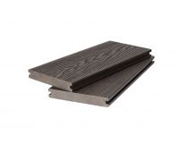 Террасная доска ДПК ( 3D фактура дерева ) полнотелая двухсторонняя Тёмно-коричневый