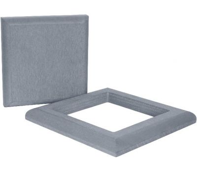 Комплект крышка и юбка для столба 3D фактура дерева Серый от производителя  Polivan Group по цене 1 430 р