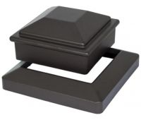 Комплект крышка и юбка для столба из алюминия Комплект крышка и юбка для столба из алюминия