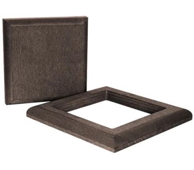 Комплект крышка и юбка для столба 3D фактура дерева Темно-коричневый от производителя  Polivan Group по цене 1 430 р