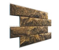Фасадная термопанель Дагестанский камень - Тигровый глаз Фасадная термопанель Дагестанский камень - Тигровый глаз