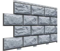 Цокольный сайдинг коллекция Альпийский прокрашенные швы - Серо-голубой Цокольный сайдинг коллекция Альпийский прокрашенные швы - Серо-голубой