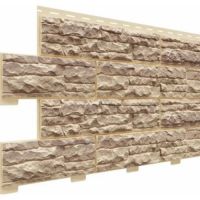 Цокольный сайдинг коллекция Скалистый риф люкс - Янтарь Цокольный сайдинг коллекция Скалистый риф люкс - Янтарь