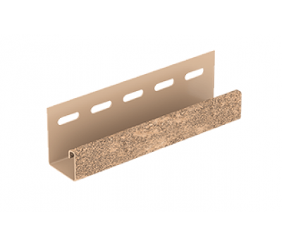 J-планка Стоун-хаус Кирпич Бежевый от производителя  Ю-Пласт по цене 350 р