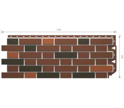 Фасадные панели Flemish (гладкий кирпич) Красный пестрый от производителя Docke по цене 619 р Фасадные панели Flemish (гладкий кирпич) Красный пестрый от производителя Docke по цене 619 р