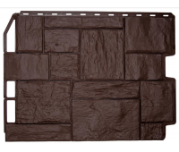 Фасадные панели (цокольный сайдинг) коллекция ТУФ - Тёмно-коричневый Фасадные панели (цокольный сайдинг) коллекция ТУФ - Тёмно-коричневый