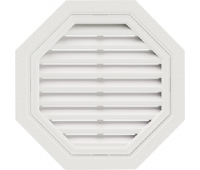 Восьмиугольная фронтонная вентиляционная решётка Белая Восьмиугольная фронтонная вентиляционная решётка Белая