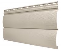 Виниловый сайдинг - Оцилиндрованный брус двойной (под бревно), Бежевый Виниловый сайдинг - Оцилиндрованный брус двойной (под бревно), Бежевый