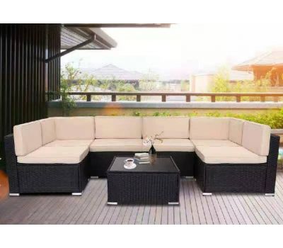 Трансформер-Диван модульный плетеный из иск. ротанга YR822_Black/Beige от производителя Afina по цене 119 000 р Трансформер-Диван модульный плетеный из иск. ротанга YR822_Black/Beige от производителя Afina по цене 119 000 р