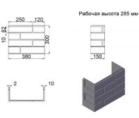 Пластиковая имитация кирпичного столба Графит Пластиковая имитация кирпичного столба Графит