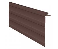 J-фаска ( ветровая, карнизная планка ) коричневая для винилового сайдинга