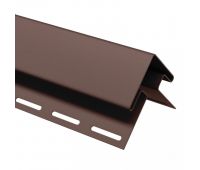 Внешний (наружный) угол коричневый для винилового сайдинга