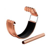 Соединитель желоба с резиновым уплотнителем Медь 125/90 Соединитель желоба с резиновым уплотнителем Медь 125/90