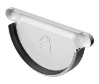 Заглушка желоба D125, ПЛОМБИР (RAL 9010) Заглушка желоба D125, ПЛОМБИР (RAL 9010)