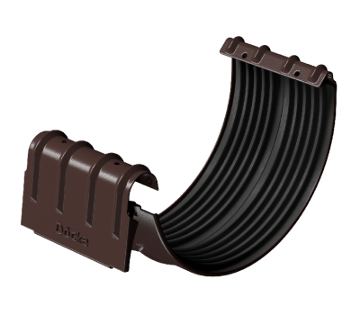Соединитель желобов с замком D125, ШОКОЛАД (RAL 8019) от производителя  Docke по цене 430 р