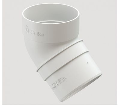 Колено трубы 45° Белое от производителя Docke по цене 210 р Колено трубы 45° Белое от производителя Docke по цене 210 р