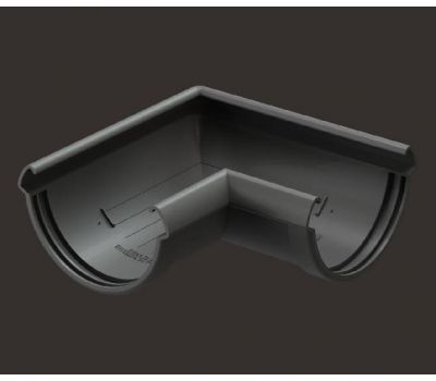 Угол желоба универсальный 90° Lux ПВХ Графит от производителя  Docke по цене 532 р