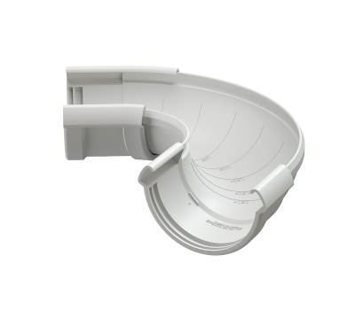 Угол желоба регулируемый Lux ПВХ Пломбир от производителя  Docke по цене 1 425 р